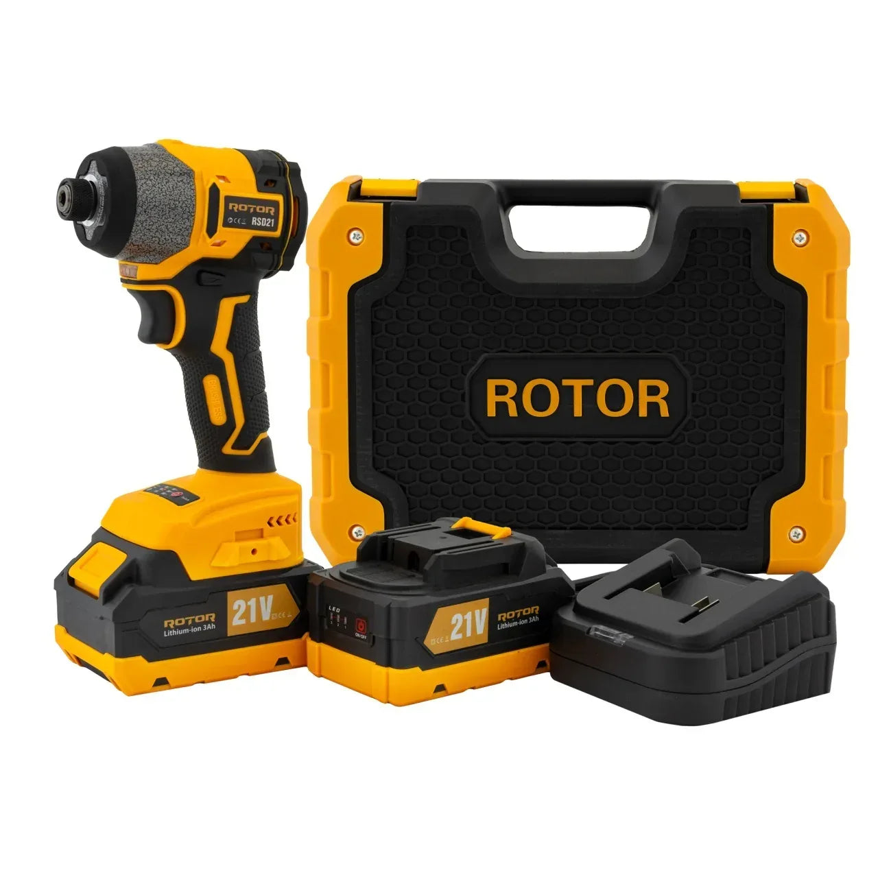 Autofiletanta cu impact si doi acumulatori ROTOR RSD21, 21 V /3 Ah, 240 Nm,2200 rot/min, 3400 BPM - 221.ro