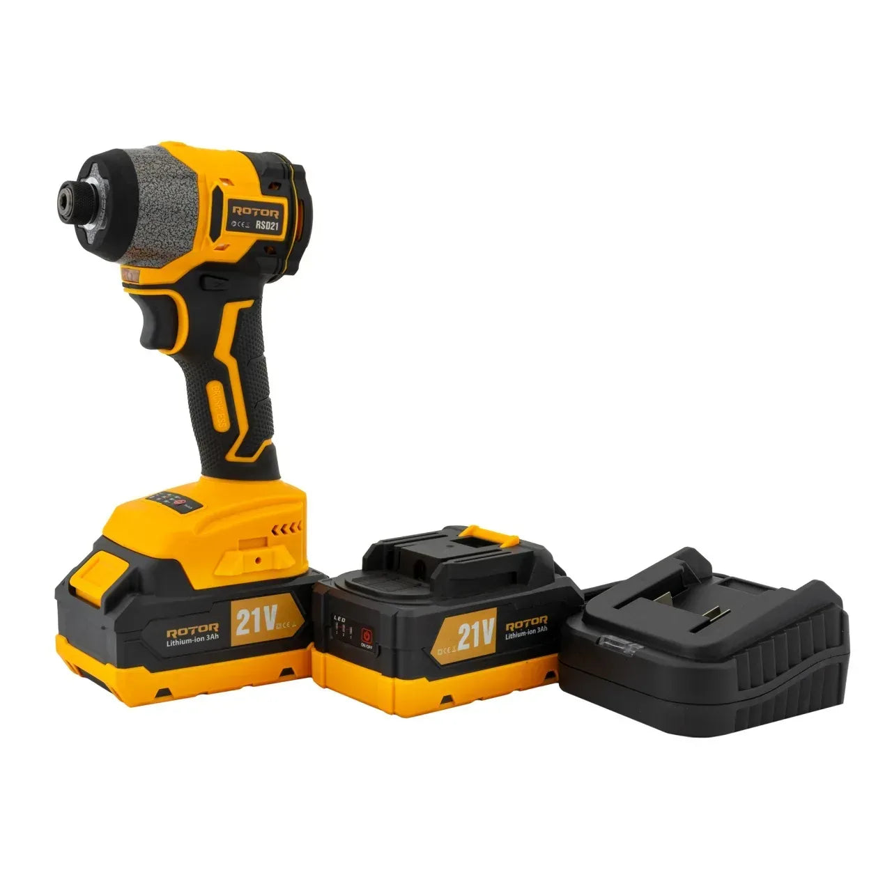 Autofiletanta cu impact si doi acumulatori ROTOR RSD21, 21 V /3 Ah, 240 Nm,2200 rot/min, 3400 BPM - 221.ro