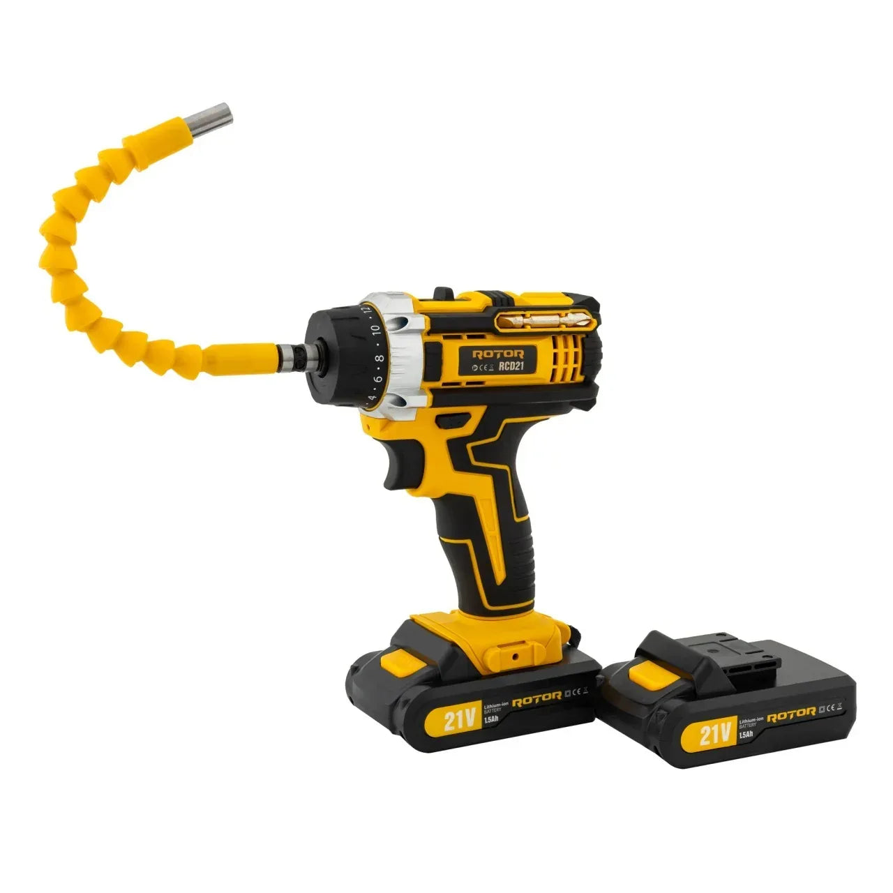 Autofiletanta RCD21 cu 27 de accesorii, 2 acumulatori 21V, trusa de depozitare si transport, 1350 RPM, Motor Brushless - 221.ro