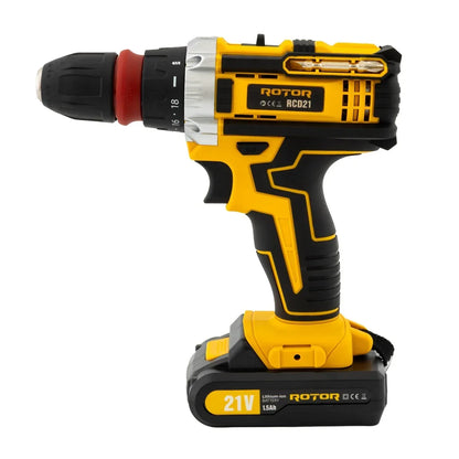 Autofiletanta RCD21 cu 27 de accesorii, 2 acumulatori 21V, trusa de depozitare si transport, 1350 RPM, Motor Brushless - 221.ro