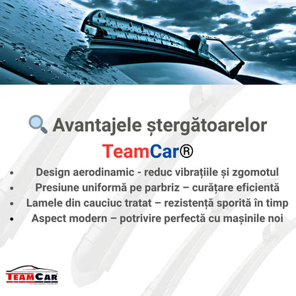Ștergătoare Opel Corsa C 5 uși (2000–2009) TeamCar® – Hibrid | Set față
