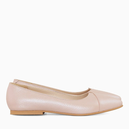Balerini din piele naturala roz sidef Colette