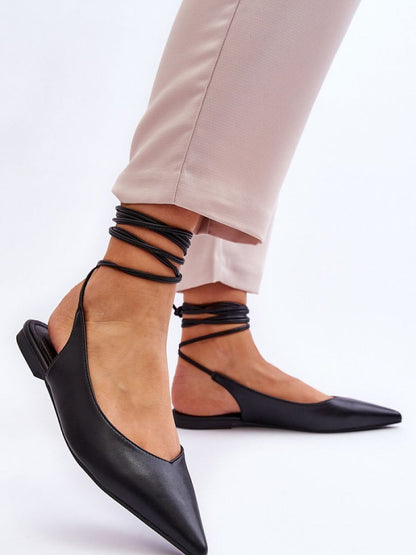 Balerini Step in style, Model 181057, Negru - material imitație de piele  Footbed imitație de piele  Înălţimea tocului 1.5 cm