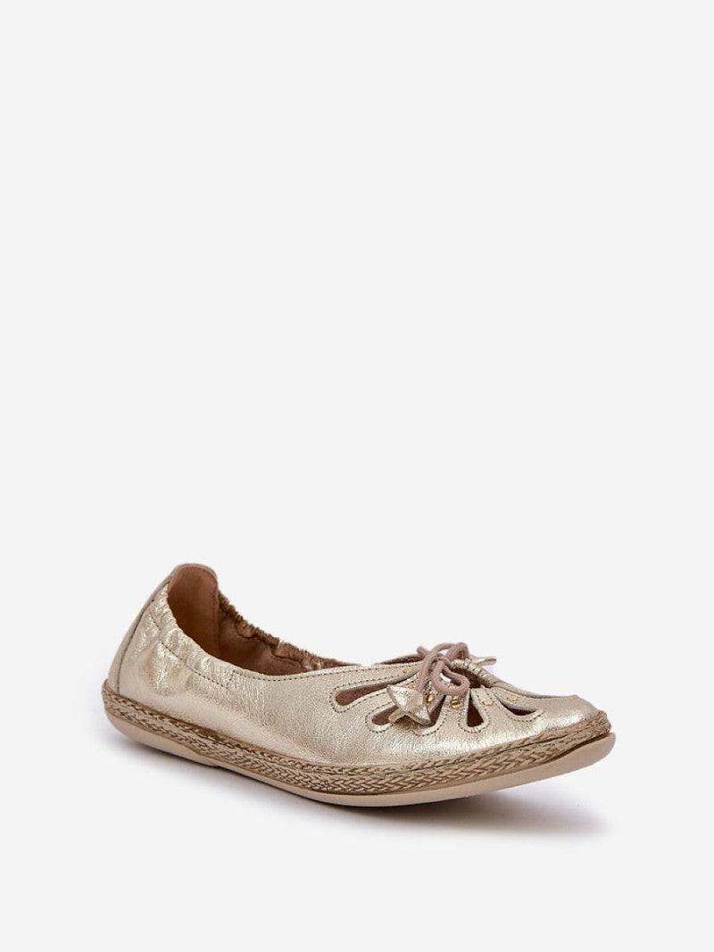 Balerini Step in style, Model 208451, Galben - material piele naturala  Footbed piele naturala  Înălţimea carâmbului 5.5 cm Înălțimea tălpii 1.5 cm