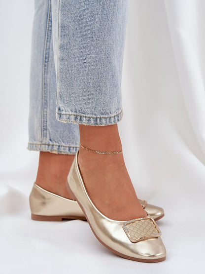 Balerini Step in style, Model 208455, Galben - material imitație de piele  Footbed imitație de piele  Înălţimea carâmbului 5 cm Înălţimea tocului 1 cm