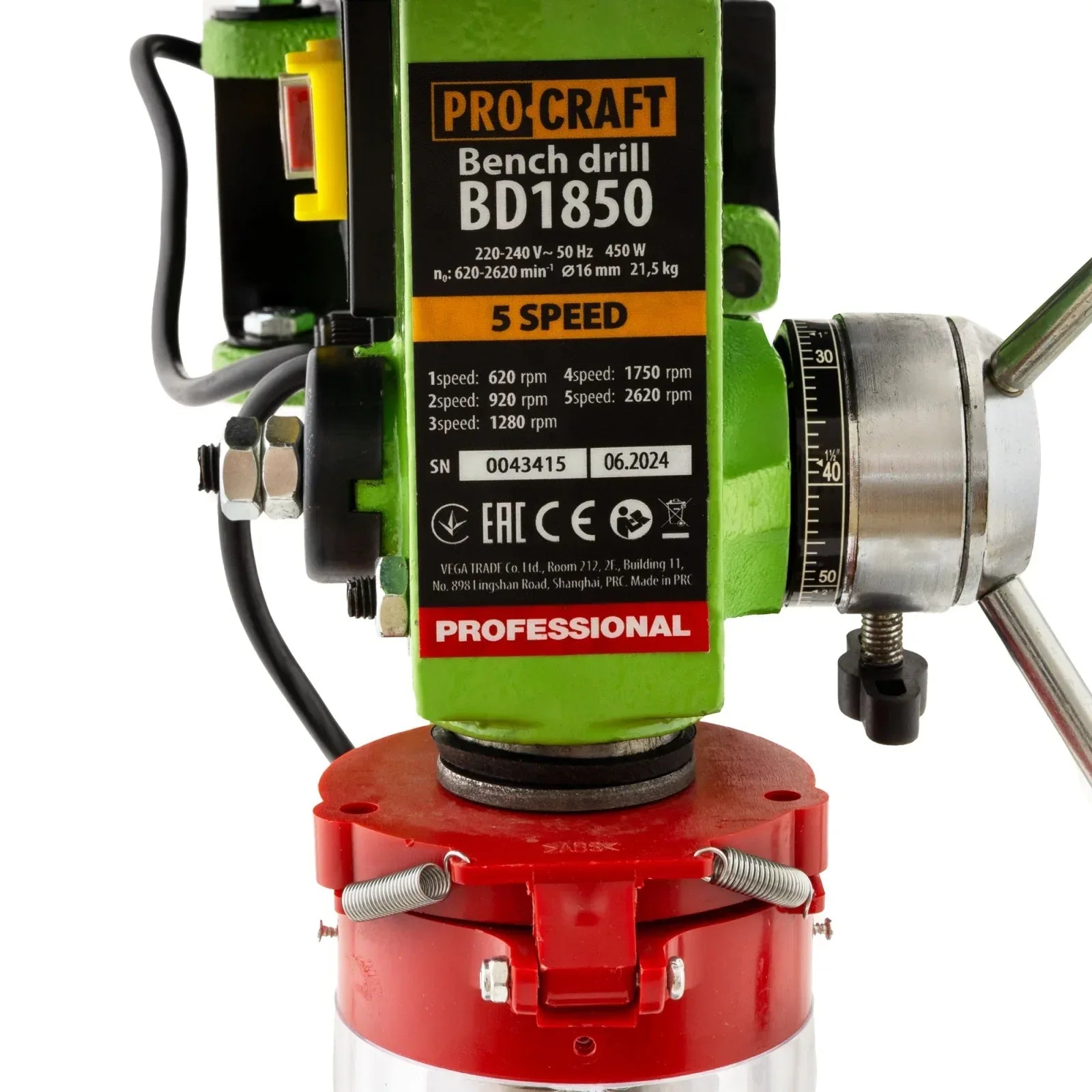 BD1850 bormasina de banc fixa cu coloana PROCRAFT, produsul contine taxa timbru verde 6 Ron, 23.90 kg - 221.ro