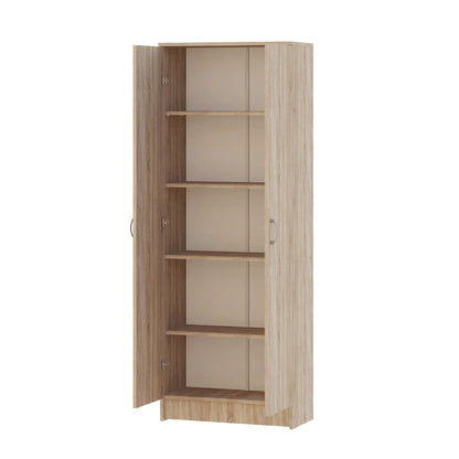 Biblioteca Flint, 2 Usi, Stejar Sonoma, 70 x 32 x 196 cm