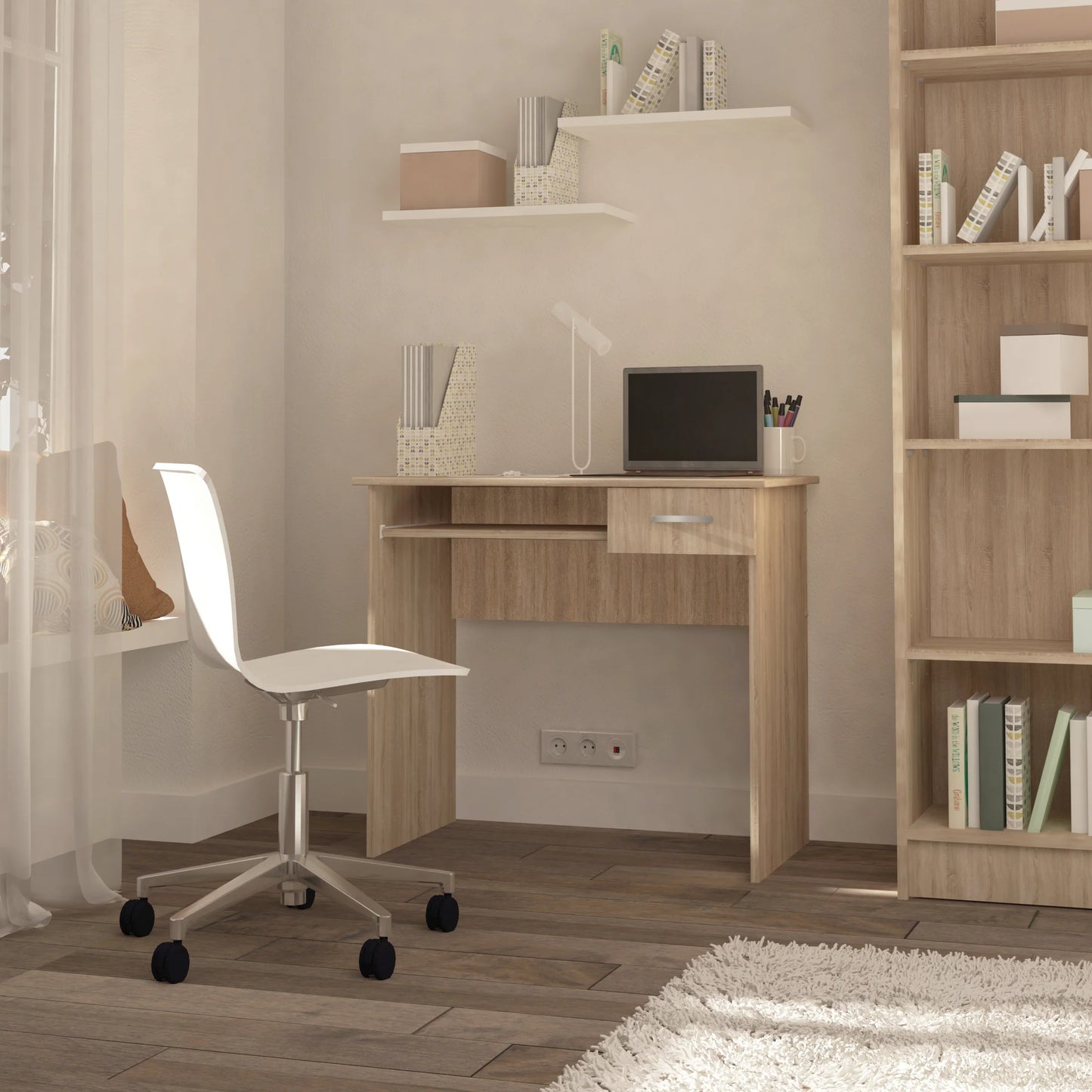 Birou haaus Carp, 1 Sertar, Stejar Sonoma, 85 x 50 x 75 cm