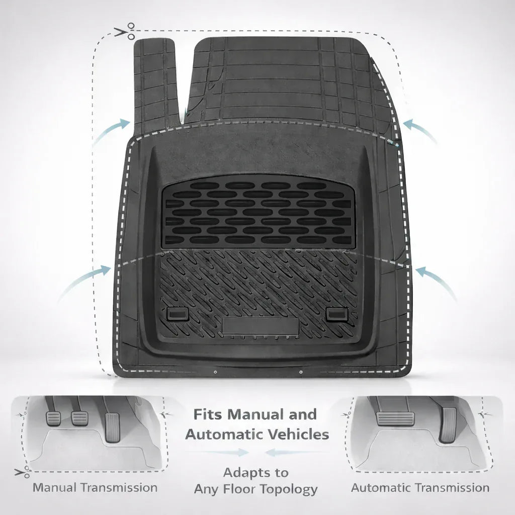 Covorase Auto TeamCar® Tip Tavita Compatibile Renault Kadjar (2015-2022) Negru - 221.ro