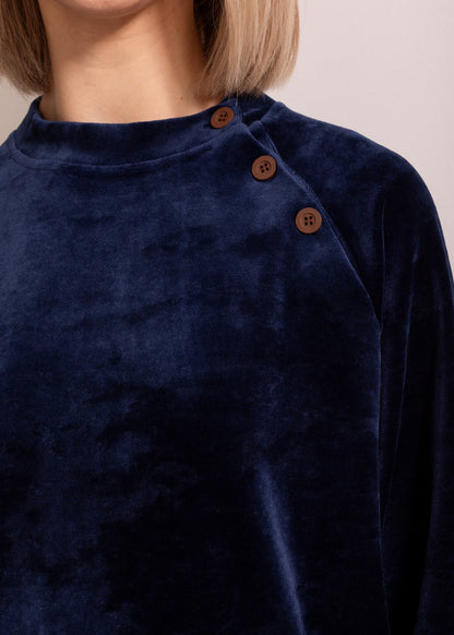 Hanorac Damă Velvet Bleumarin