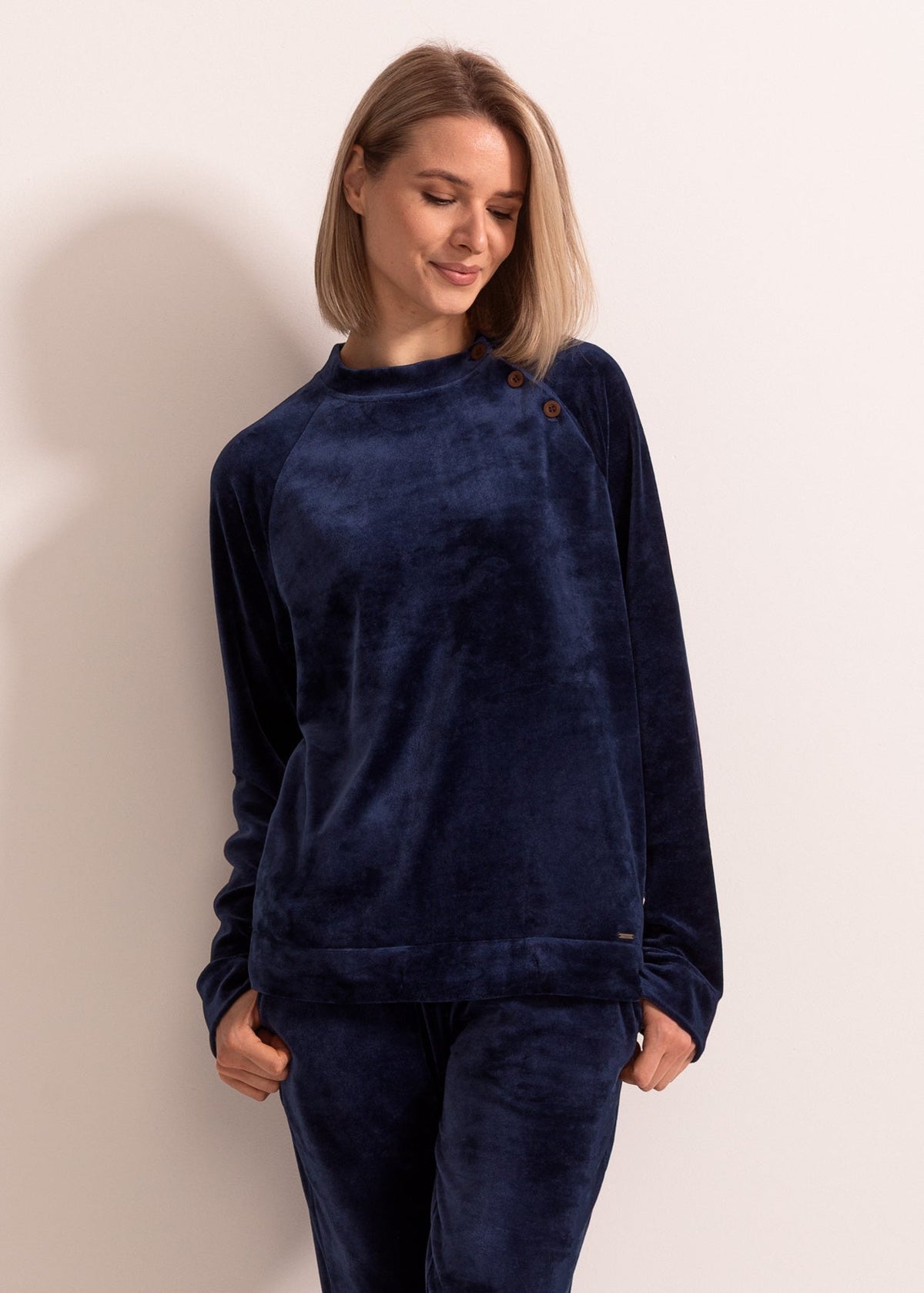 Hanorac Damă Velvet Bleumarin
