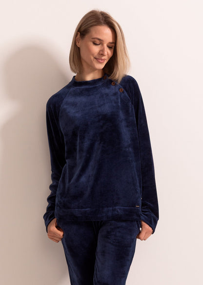 Hanorac Damă Velvet Bleumarin