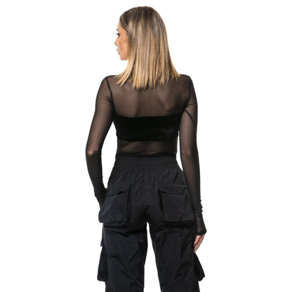 Top din tulle si catifea Backstage