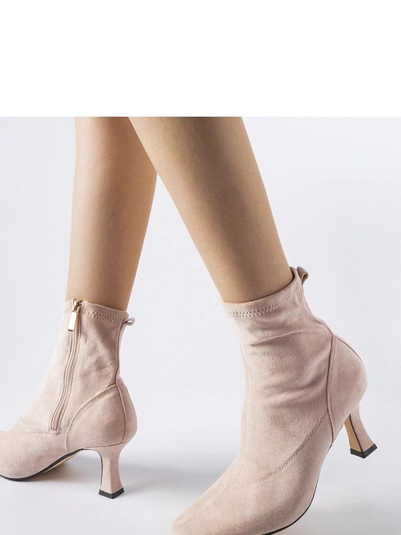 Botine cu toc Solea, Model 204738, Roz - material Zam din piele ecologică  Înălţimea tocului 7 cm