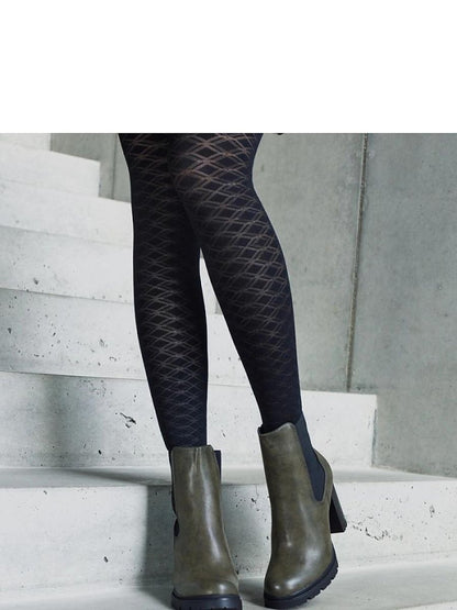 Botine cu toc Solea, Model 206439, Verde - material Zam din piele ecologică  Înălţimea tocului 9,5 cm