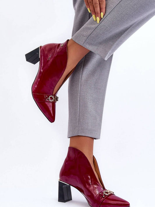 Botine cu toc Step in style, Model 183996, Roz - material piele naturala  Footbed piele naturala  Înălţimea carâmbului 10 cm Înălţimea tocului 6.5 cm