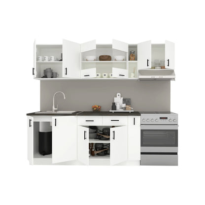 Set Bucatarie haaus Karo V16, Alb, Blat Thermo 28 mm, L 240 cm