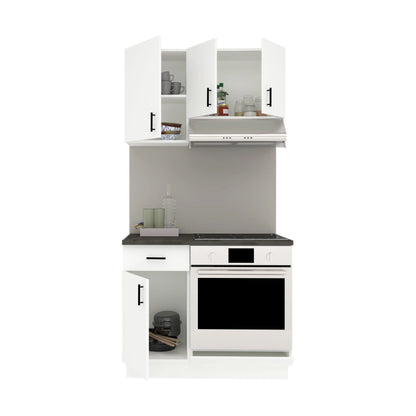 Set Bucatarie haaus Karo V1, Alb, Blat Thermo 28 mm, L 100 cm