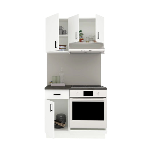 Set Bucatarie haaus Karo V1, Alb, Blat Thermo 28 mm, L 100 cm
