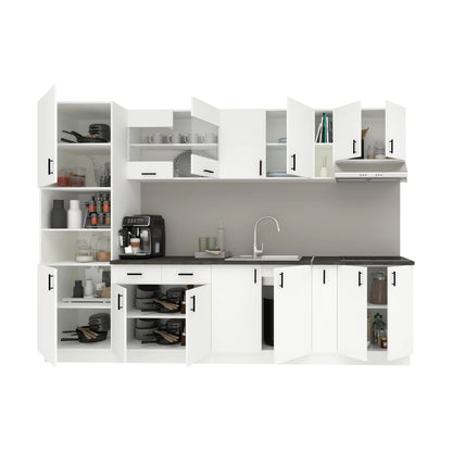 Set Bucatarie haaus Karo V26, Alb, Blat Thermo 28 mm, L 300 cm
