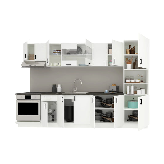 Set Bucatarie haaus Karo V30, Alb, Blat Thermo 28 mm, L 320 cm