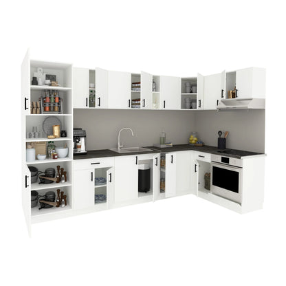 Set Bucatarie Colt haaus Karo V35, Alb, Blat Thermo 28 mm, L 320 x 160 cm