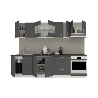 Set Bucatarie haaus Karo V22, Antracit/Alb, Blat Thermo 28 mm, L 280 cm
