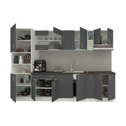 Set Bucatarie haaus Karo V26, Antracit/Alb, Blat Thermo 28 mm, L 300 cm