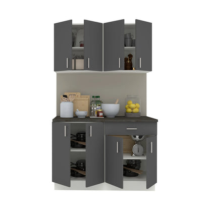 Set Bucatarie haaus Karo V2, Antracit/Alb, Blat Thermo 28 mm, L 120 cm