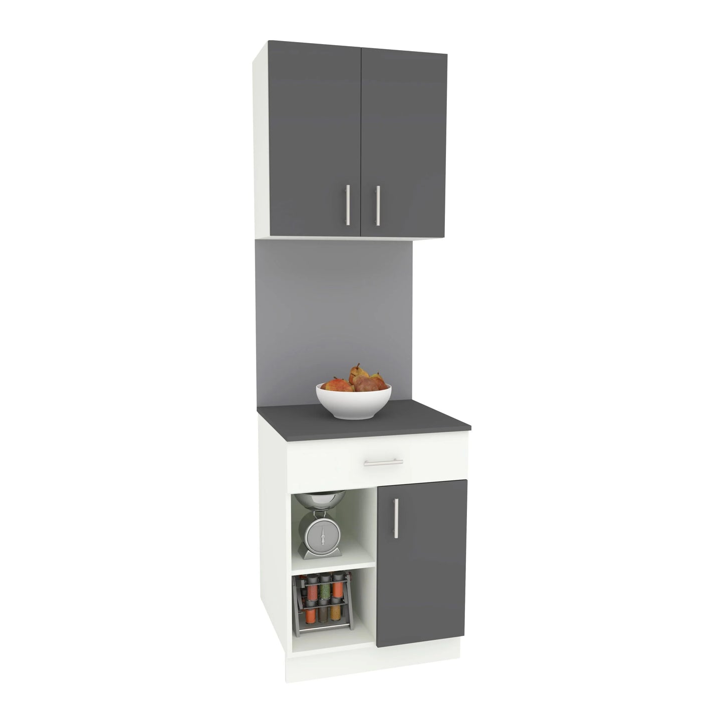 Set Bucatarie haaus Berna, Antracit/Alb, L 60 cm