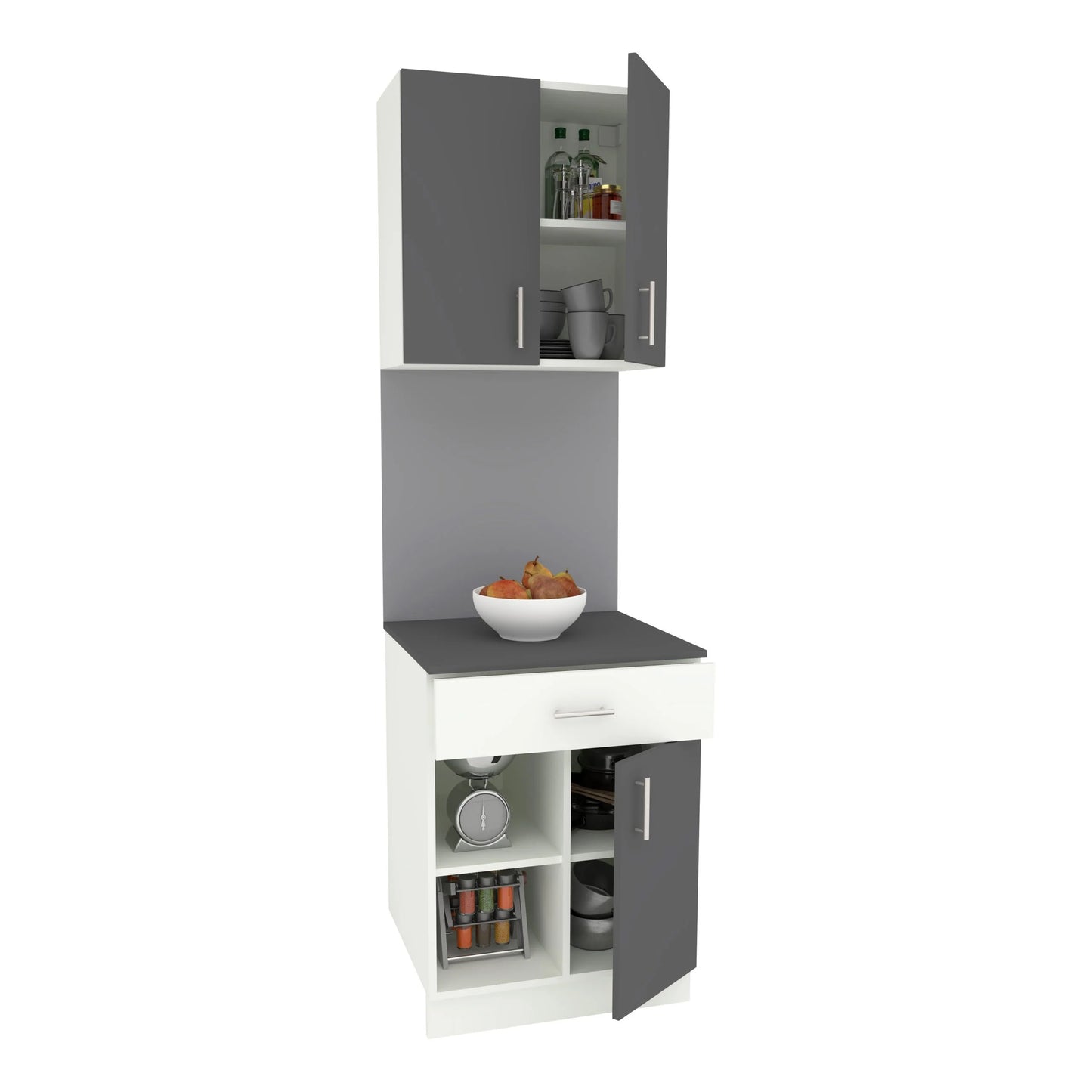Set Bucatarie haaus Berna, Antracit/Alb, L 60 cm