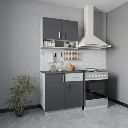 Set Bucatarie haaus Berna, Antracit/Alb, L 80 cm
