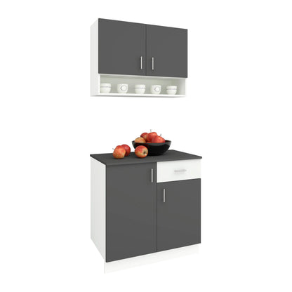 Set Bucatarie haaus Berna, Antracit/Alb, L 80 cm