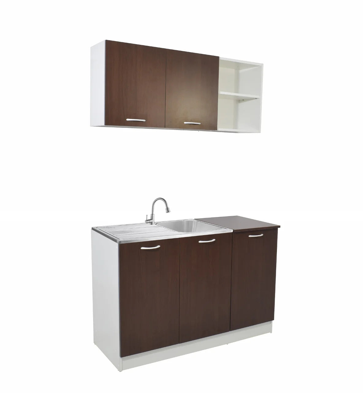 Set Bucatarie haaus Ara, Wenge/Alb, L 120 cm