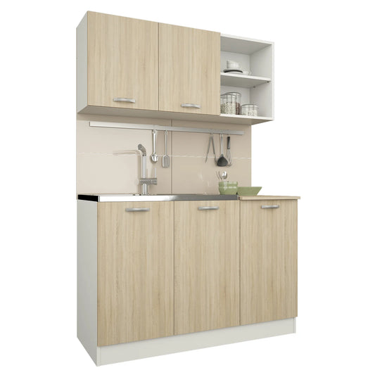 Set Bucatarie haaus Ara, Stejar Sonoma/Alb, L 120 cm