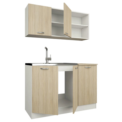 Set Bucatarie haaus Ara, Stejar Sonoma/Alb, L 120 cm