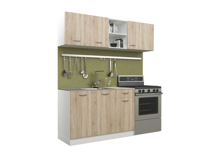 Set Bucatarie haaus Kara, Stejar Sonoma/Alb, L 180 cm