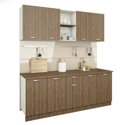 Set Bucatarie haaus Nisa, Stejar Bronz/Alb, L 200 cm