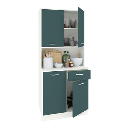 Bufet haaus Oma, Verde Petrol/Alb, L 84 cm