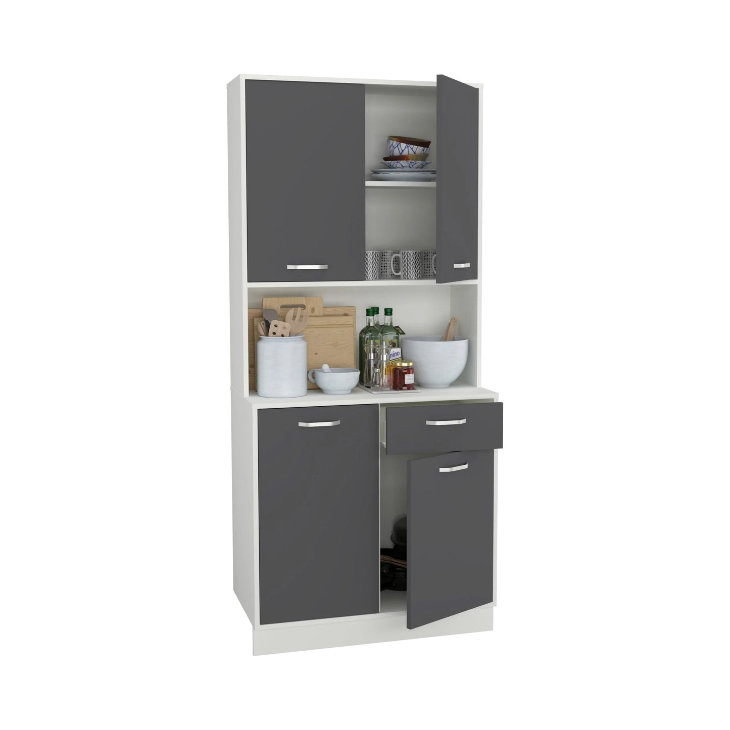 Bufet haaus Oma, Antracit/Alb, L 84 cm