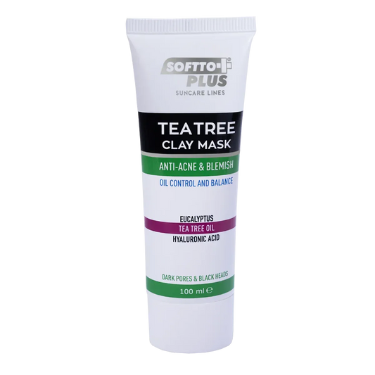 Mască De Argilă Cu Extract De Arbore De Ceai Pentru Acnee Și Coșuri – 100 ml