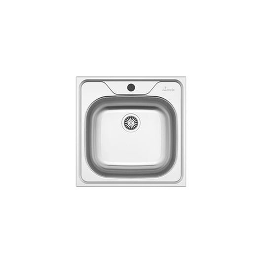 Chiuveta haaus Sanobi, 1 Cuva universala, Inox lucios, pe blat, 48 x 48 cm