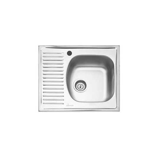 Chiuveta haaus Sanobi, 1 Cuva dreapta, Inox lucios, pe blat, 58 x 51 cm