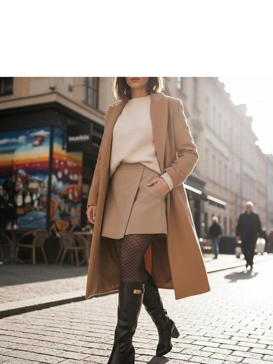 Cizme cu toc Solea, Model 221036, Negru - material imitație de piele  Footbed pânză  Înălţimea carâmbului 36 cm Înălţimea tocului 8.5 cm