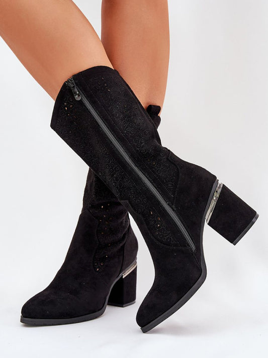 Cizme perforate Step in style, Model 218496, Negru