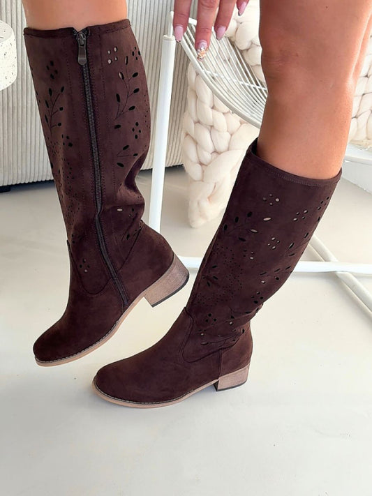 Cizme perforate Step in style, Model 222525, Maro