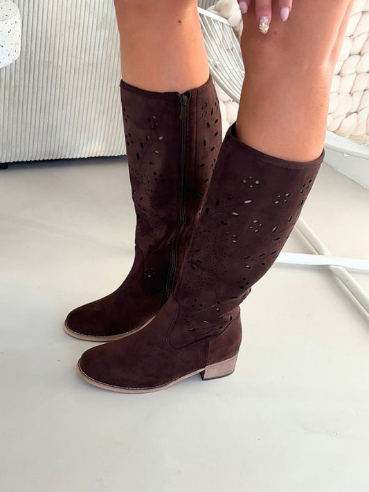 Cizme perforate Step in style, Model 222525, Maro