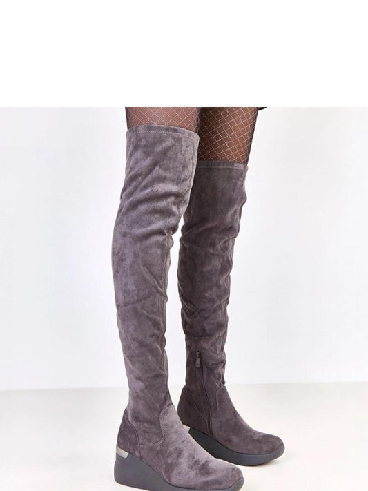 Cizme talpă tip pană Solea, Model 219422, Gri