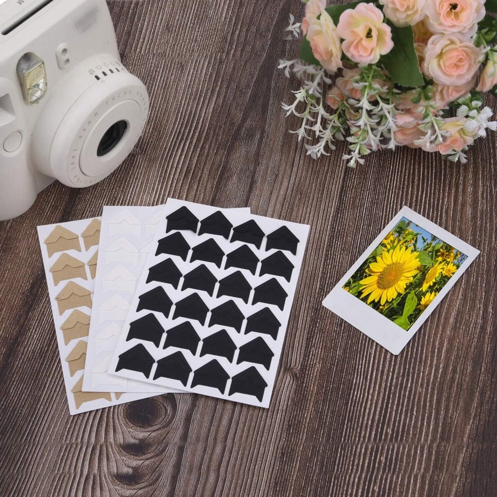 Colțare sticker pentru fotografii - kraft (set 240 buc)