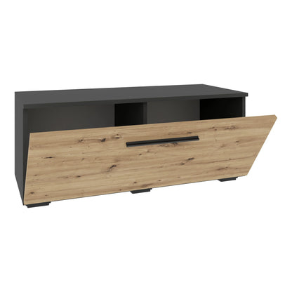 Comoda haaus Kos, O Usa, Antracit/Stejar Artisan, 95 x 40 x 39 cm